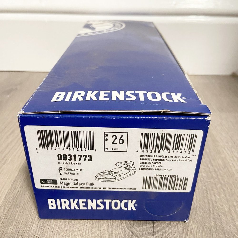 Birkenstock Kids Size 8 Empty Shoe Box